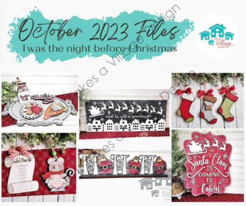 Christmas Decor, Red, White, To all a good night sign, Santa Claus is Coming to town sign, Naughty or nice list, Ornaments