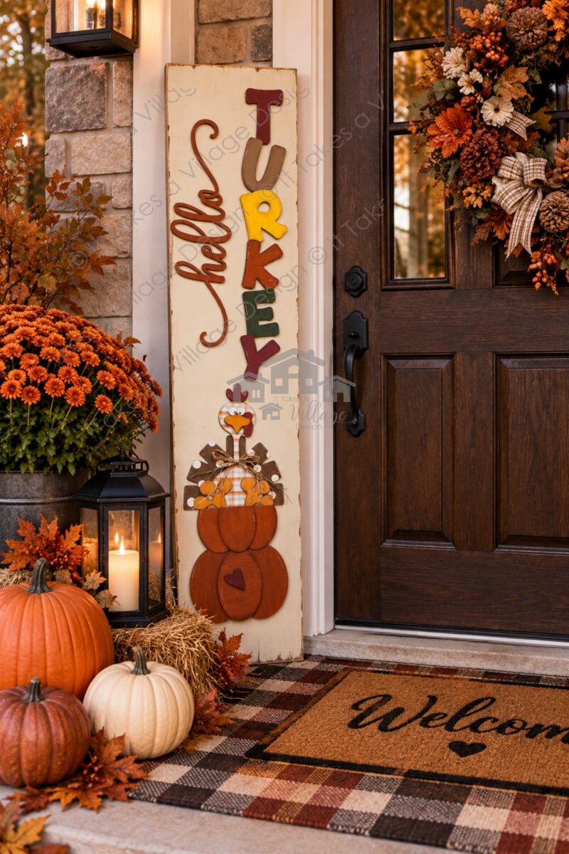Hello Turkey Porch Leaner